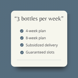 Each Week: 3 Kefir Bottles